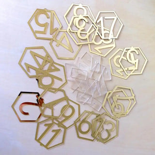 Hexagon Table Numbers