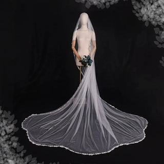 Scallop Lace Trim Veil