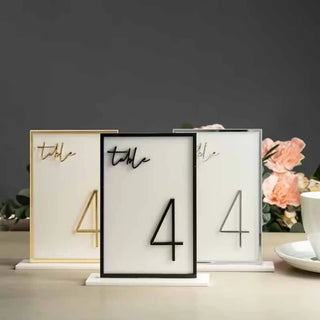 Modern Acrylic Table Numbers