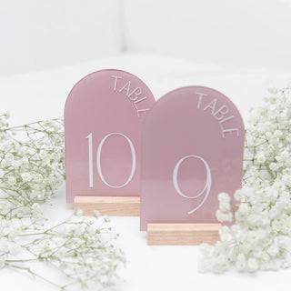 Painted Acrylic Wedding Table Numbers