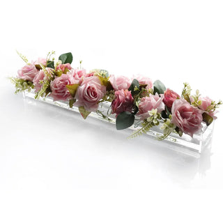 Clear Acrylic Rectangular Flower Vase